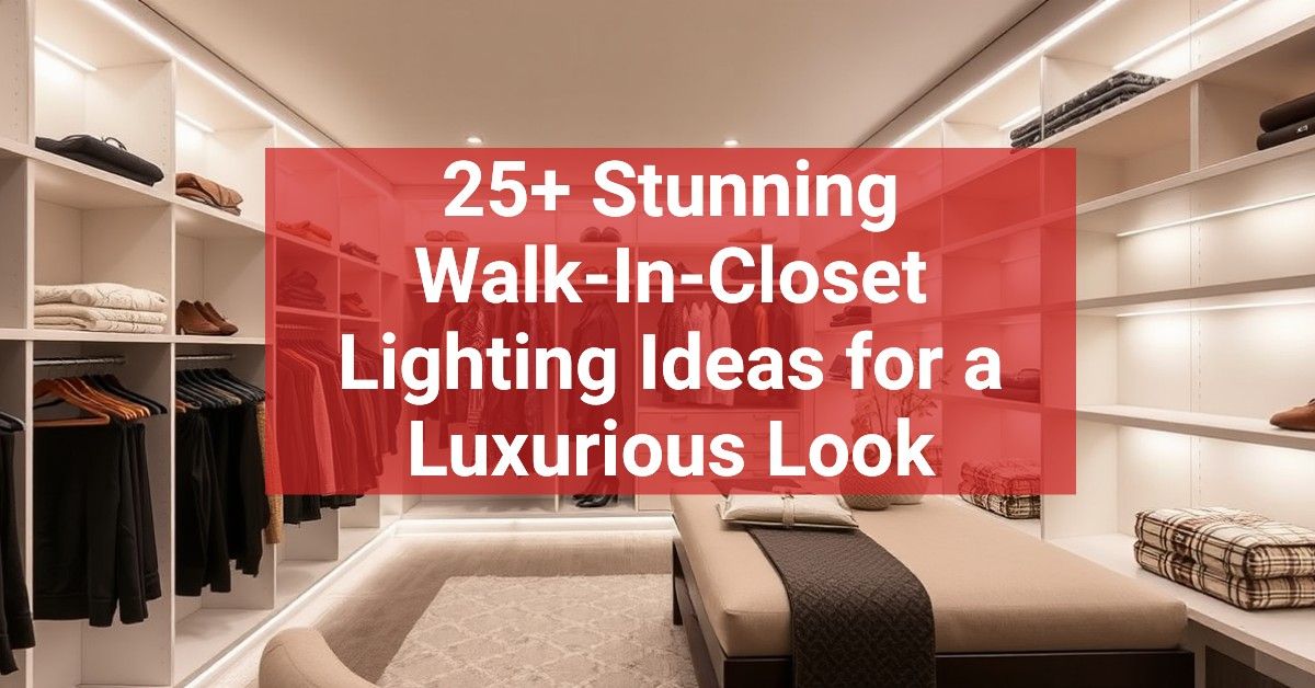 25+ Stunning Walk-In-Closet Lighting Ideas for a Luxurious Look