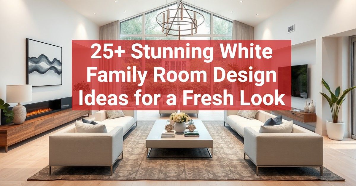 25+ Stunning White Family Room Design Ideas for a Fresh Look