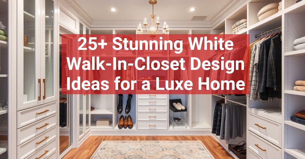 25+ Stunning White Walk-In-Closet Design Ideas for a Luxe Home