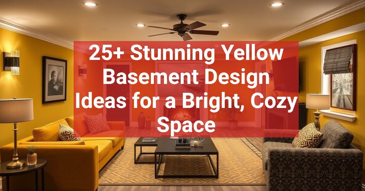 25+ Stunning Yellow Basement Design Ideas for a Bright, Cozy Space