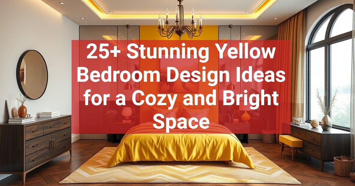 25+ Stunning Yellow Bedroom Design Ideas for a Cozy and Bright Space