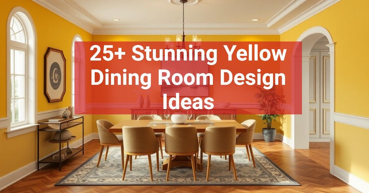 25+ Stunning Yellow Dining Room Design Ideas