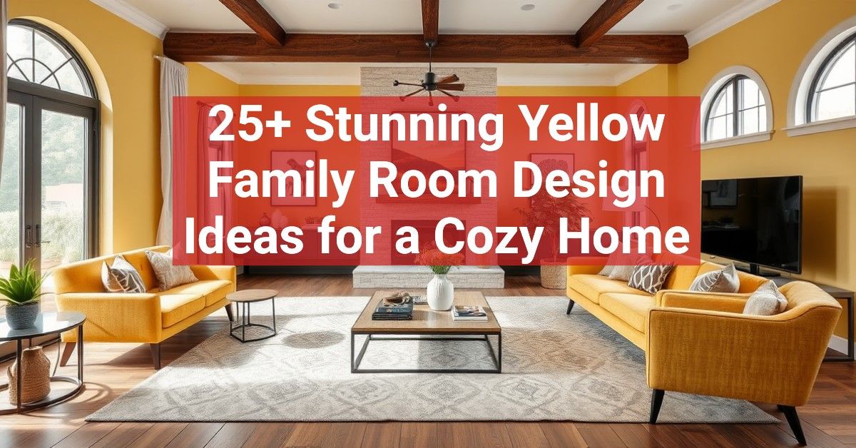 25+ Stunning Yellow Family Room Design Ideas for a Cozy Home