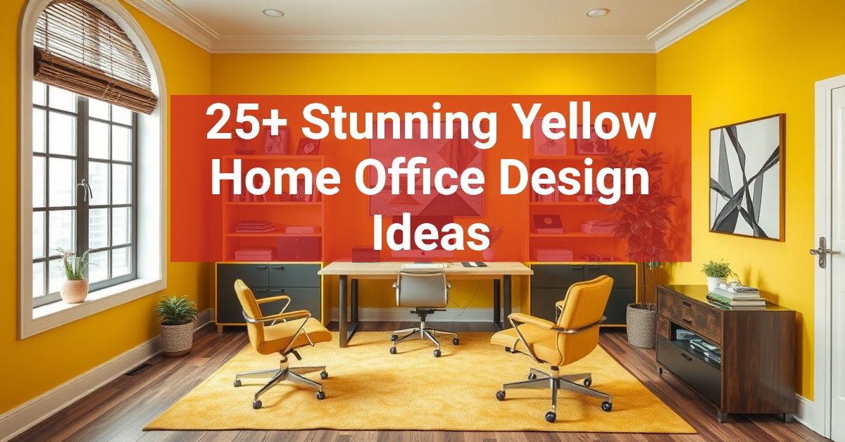 25+ Stunning Yellow Home Office Design Ideas