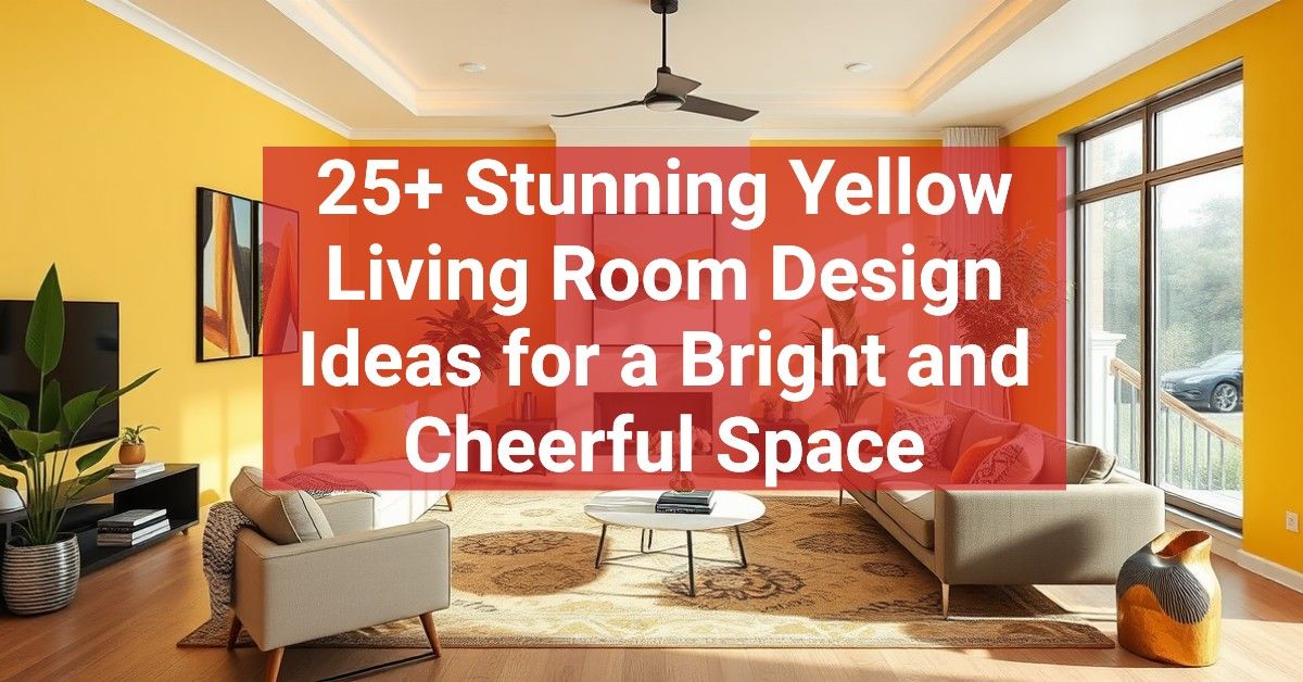 25+ Stunning Yellow Living Room Design Ideas for a Bright and Cheerful Space