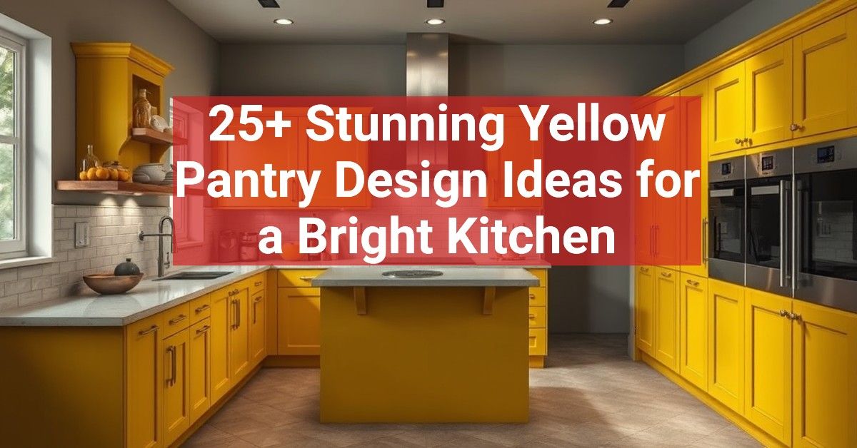 25+ Stunning Yellow Pantry Design Ideas for a Bright Kitchen