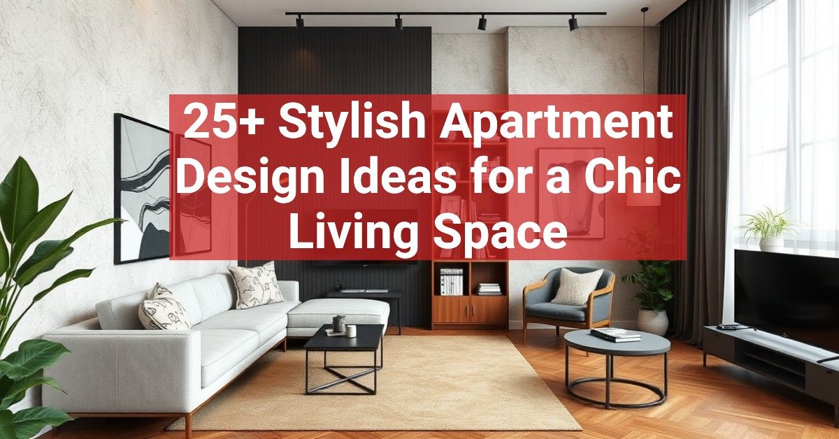 25+ Stylish Apartment Design Ideas for a Chic Living Space