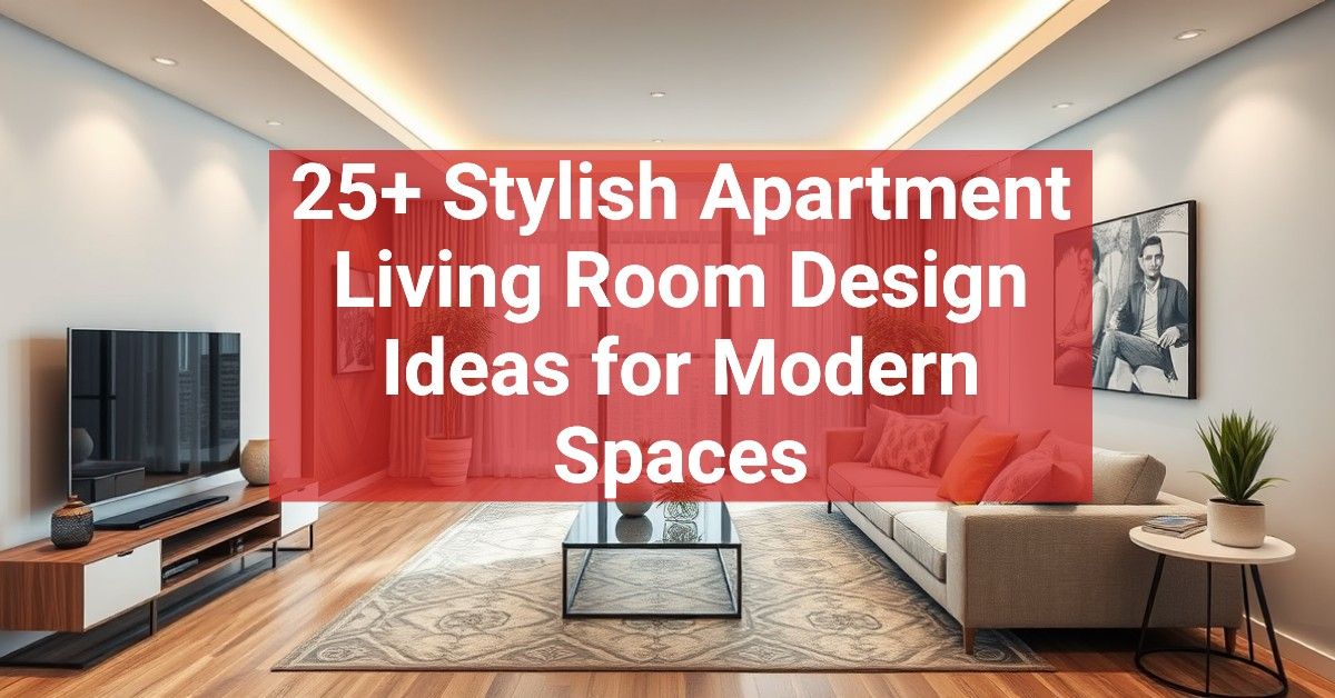 25+ Stylish Apartment Living Room Design Ideas for Modern Spaces