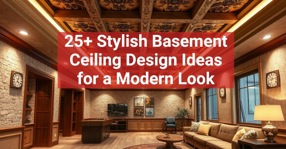 25+ Stylish Basement Ceiling Design Ideas for a Modern Look