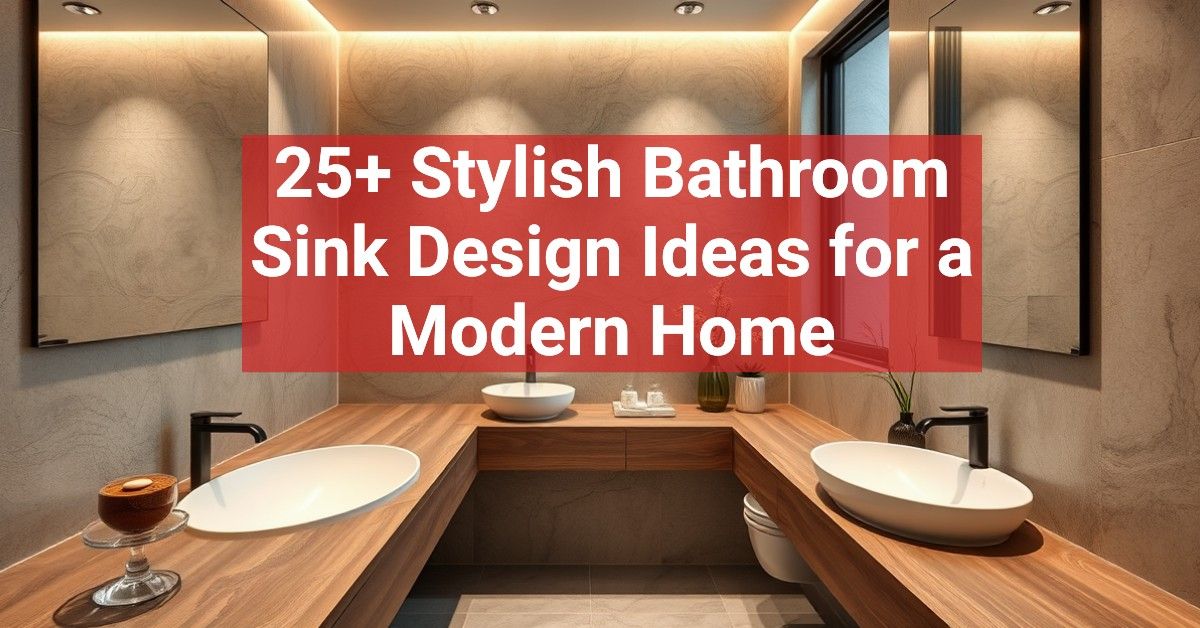 25+ Stylish Bathroom Sink Design Ideas for a Modern Home