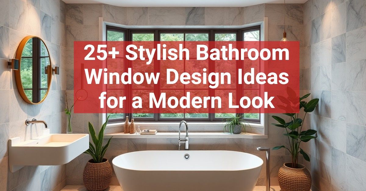 25+ Stylish Bathroom Window Design Ideas for a Modern Look