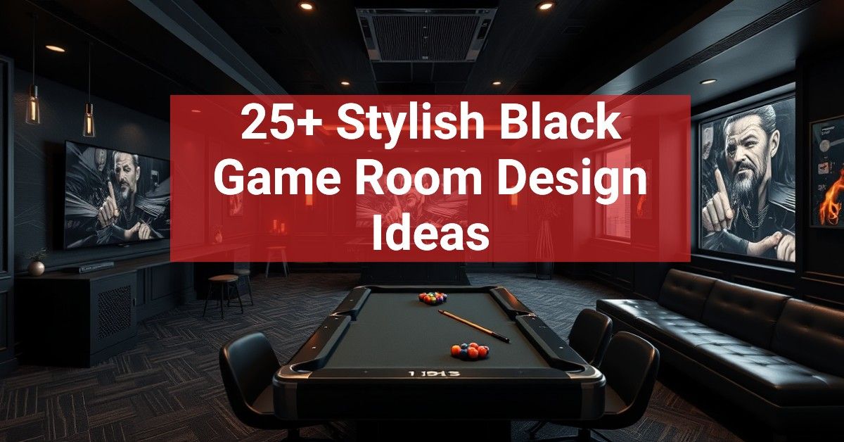 25+ Stylish Black Game Room Design Ideas