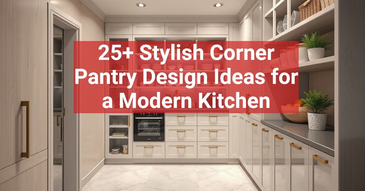 25+ Stylish Corner Pantry Design Ideas for a Modern Kitchen