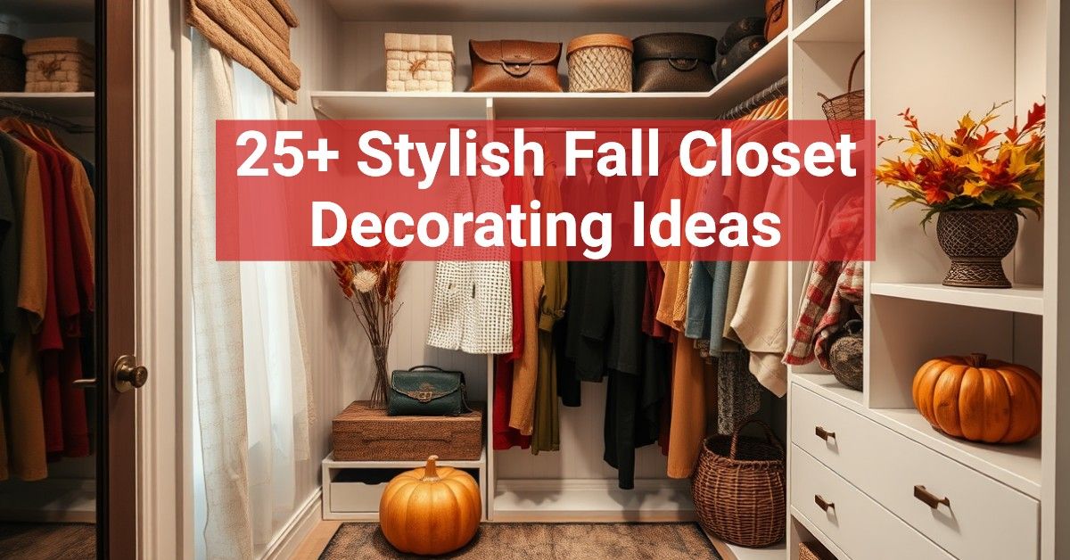 25+ Stylish Fall Closet Decorating Ideas