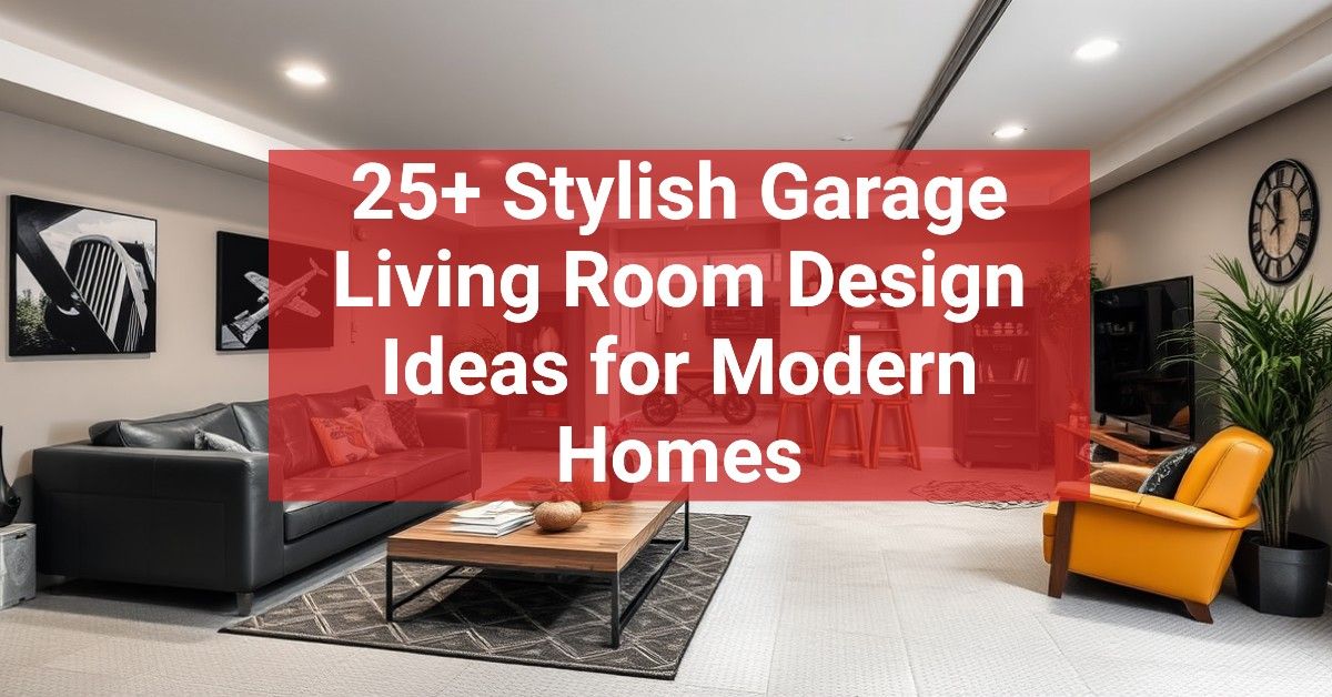 25+ Stylish Garage Living Room Design Ideas for Modern Homes