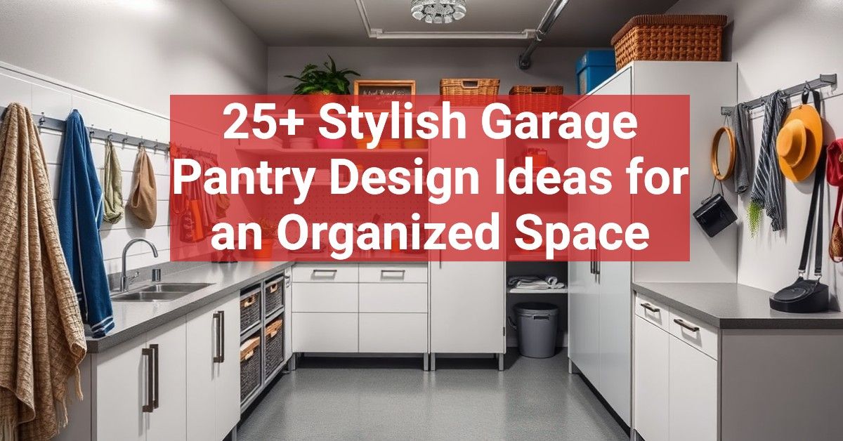 25+ Stylish Garage Pantry Design Ideas for an Organized Space