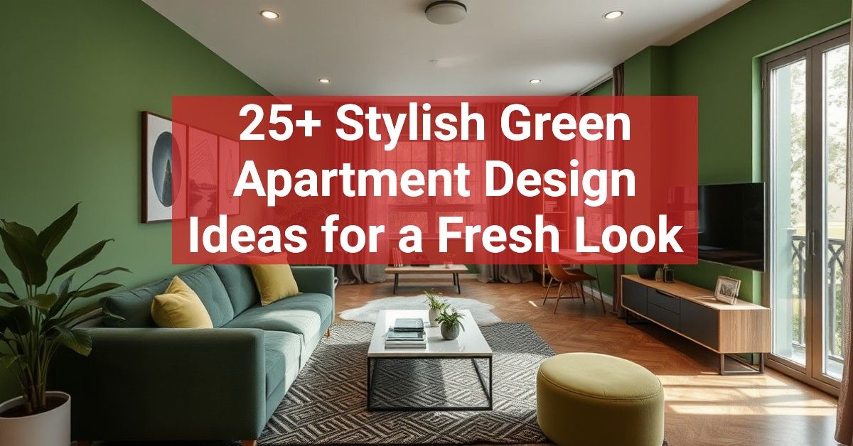 25+ Stylish Green Apartment Design Ideas for a Fresh Look