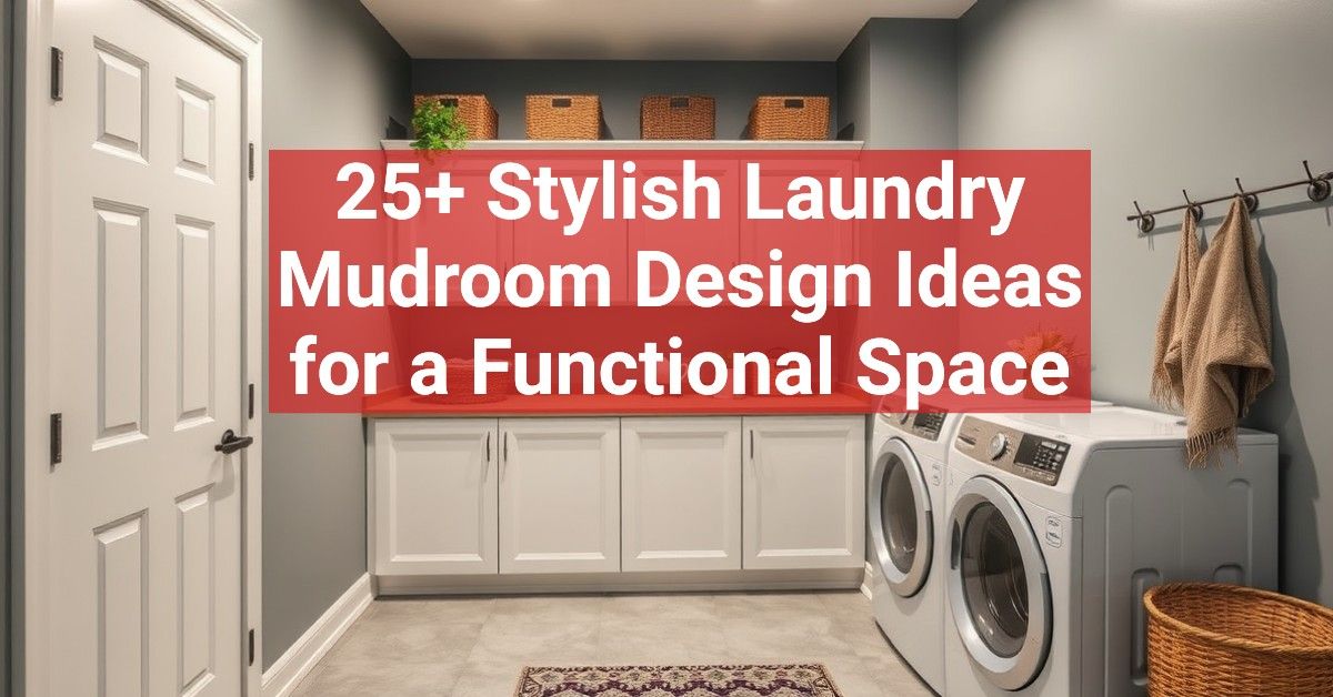 25+ Stylish Laundry Mudroom Design Ideas for a Functional Space