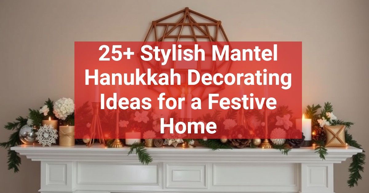 25+ Stylish Mantel Hanukkah Decorating Ideas for a Festive Home