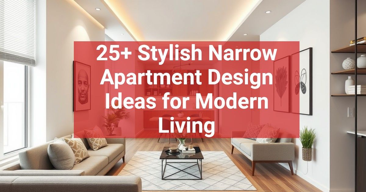 25+ Stylish Narrow Apartment Design Ideas for Modern Living