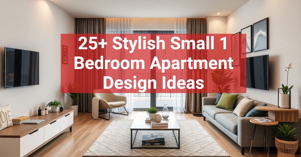 25+ Stylish Small 1 Bedroom Apartment Design Ideas