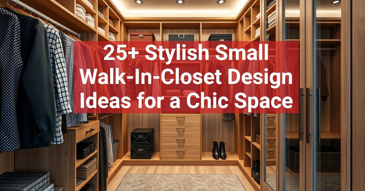 25+ Stylish Small Walk-In-Closet Design Ideas for a Chic Space