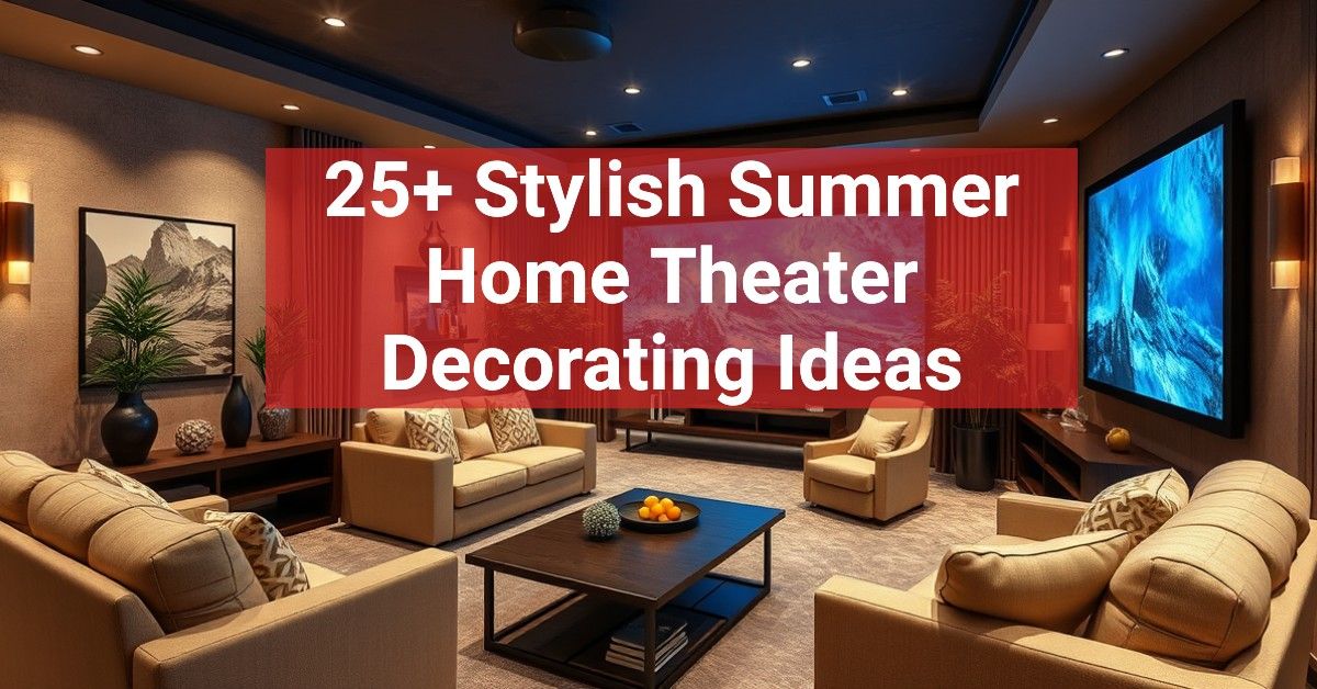 25+ Stylish Summer Home Theater Decorating Ideas