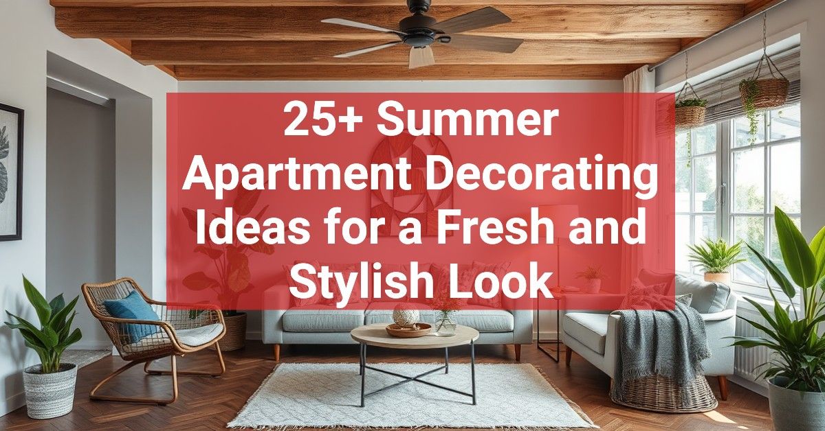 25+ Summer Apartment Decorating Ideas for a Fresh and Stylish Look