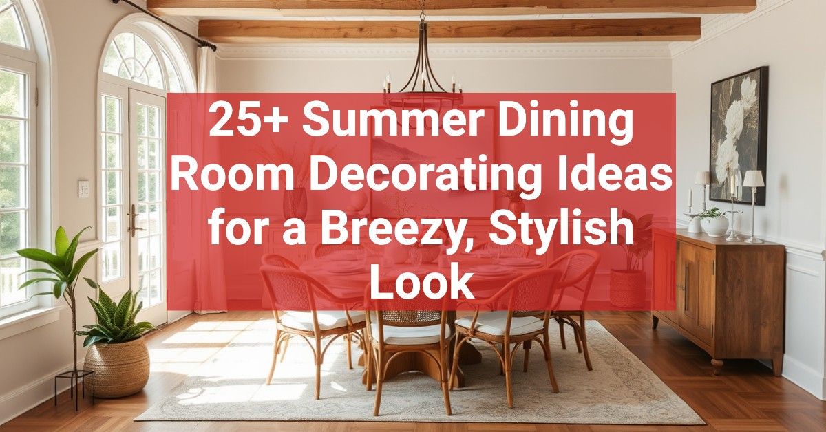 25+ Summer Dining Room Decorating Ideas for a Breezy, Stylish Look