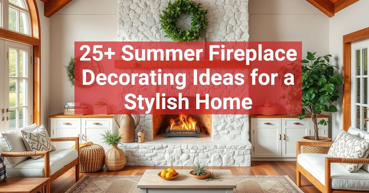 25+ Summer Fireplace Decorating Ideas for a Stylish Home