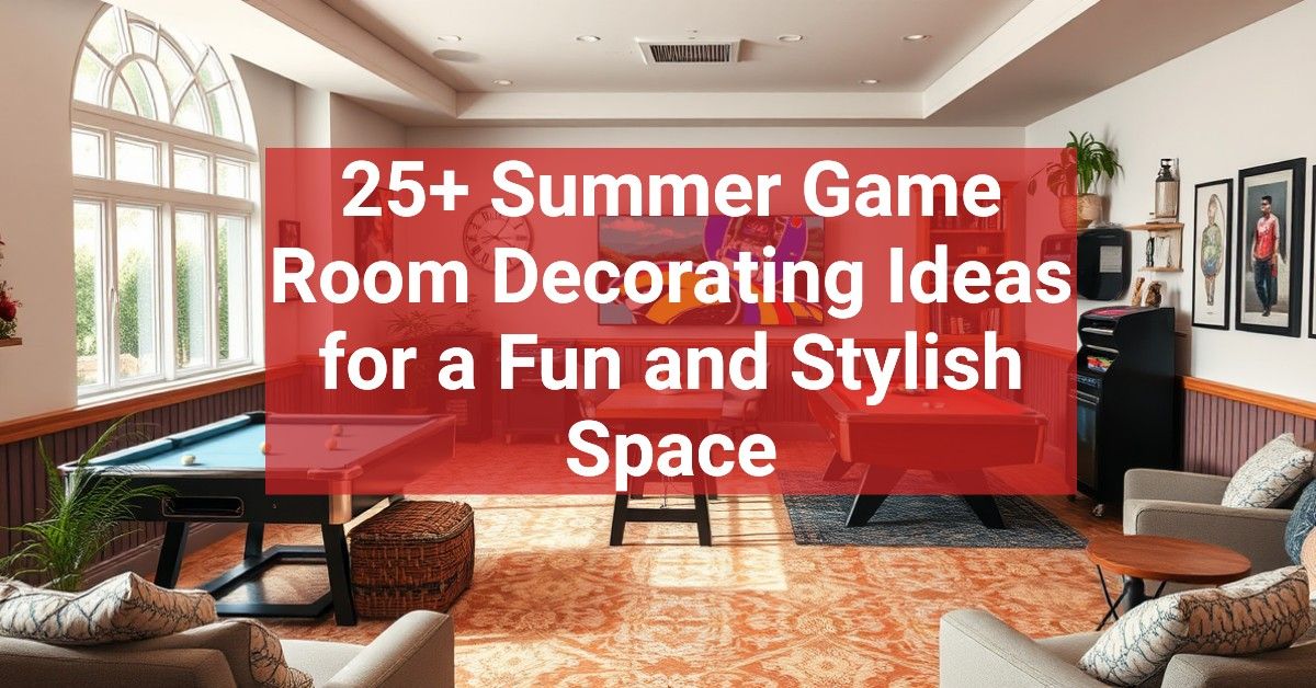 25+ Summer Game Room Decorating Ideas for a Fun and Stylish Space