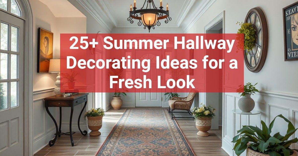 25+ Summer Hallway Decorating Ideas for a Fresh Look