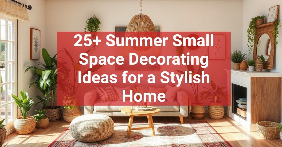 25+ Summer Small Space Decorating Ideas for a Stylish Home