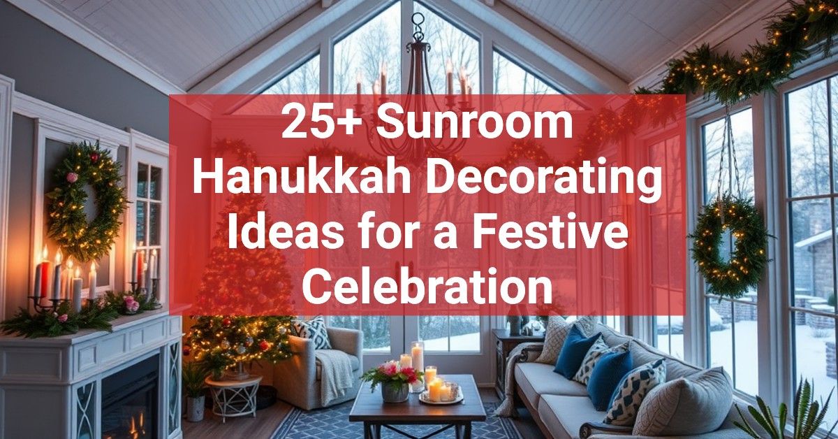 25+ Sunroom Hanukkah Decorating Ideas for a Festive Celebration