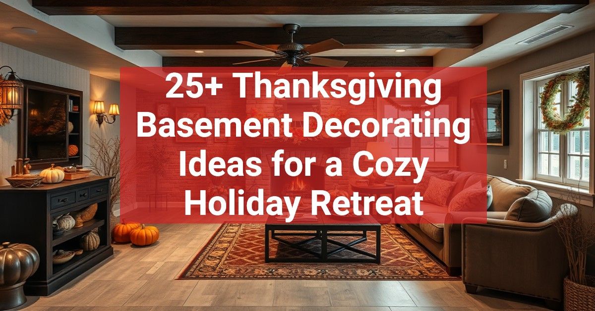 25+ Thanksgiving Basement Decorating Ideas for a Cozy Holiday Retreat