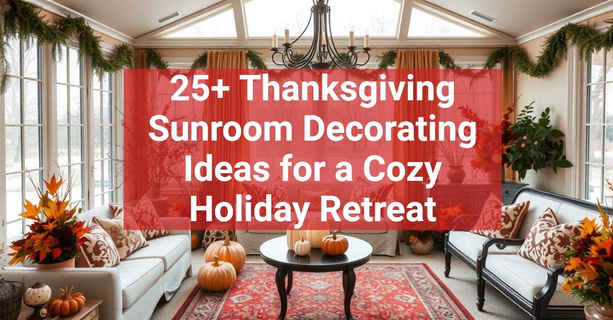 25+ Thanksgiving Sunroom Decorating Ideas for a Cozy Holiday Retreat