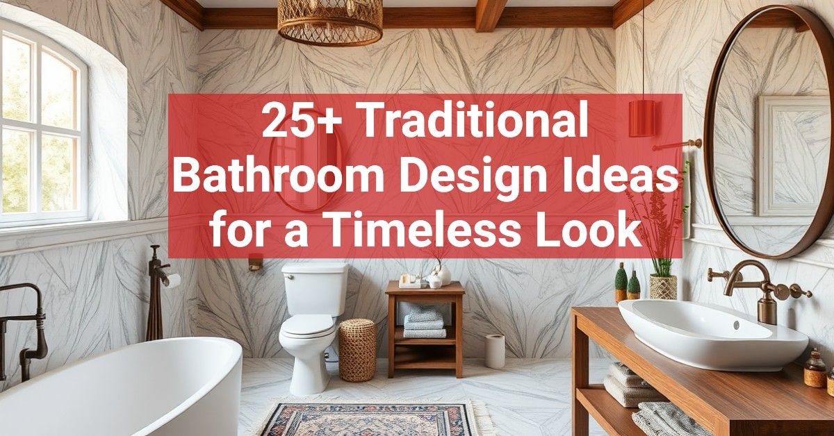 25+ Traditional Bathroom Design Ideas for a Timeless Look