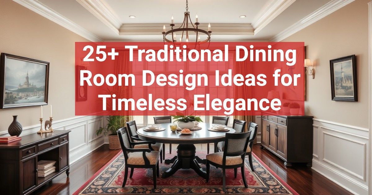 25+ Traditional Dining Room Design Ideas for Timeless Elegance