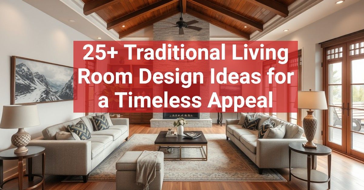 25+ Traditional Living Room Design Ideas for a Timeless Appeal