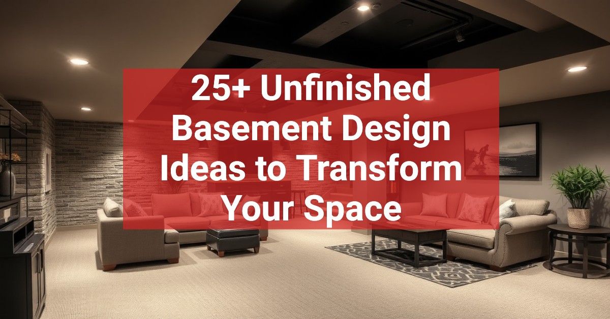 25+ Unfinished Basement Design Ideas to Transform Your Space