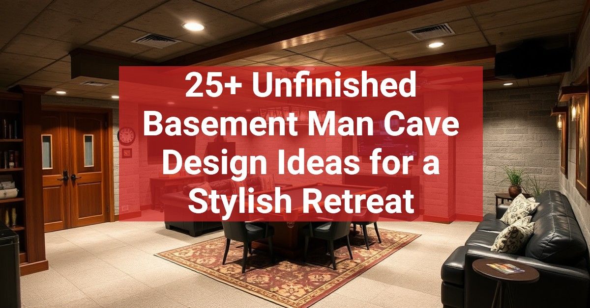 25+ Unfinished Basement Man Cave Design Ideas for a Stylish Retreat