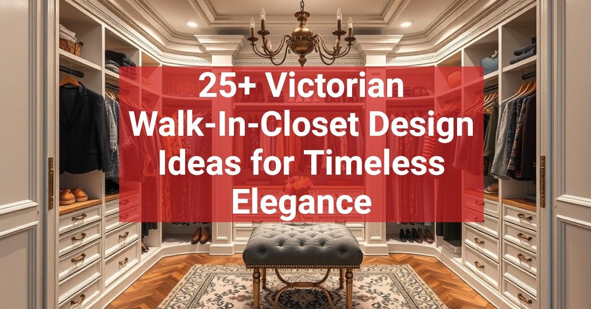 25+ Victorian Walk-In-Closet Design Ideas for Timeless Elegance