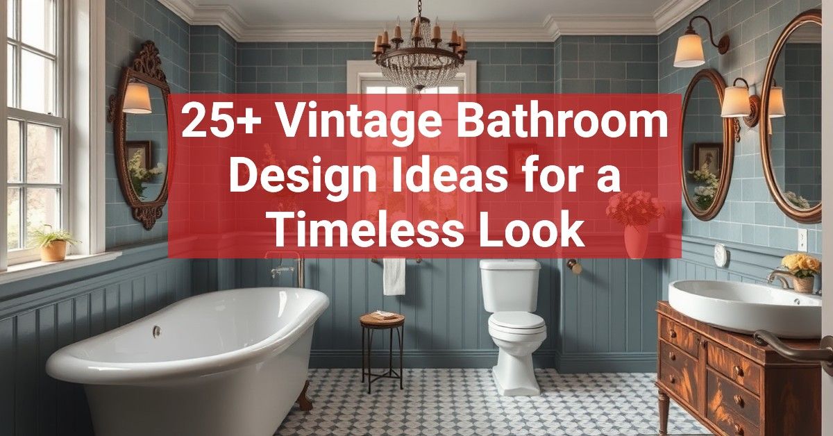 25+ Vintage Bathroom Design Ideas for a Timeless Look