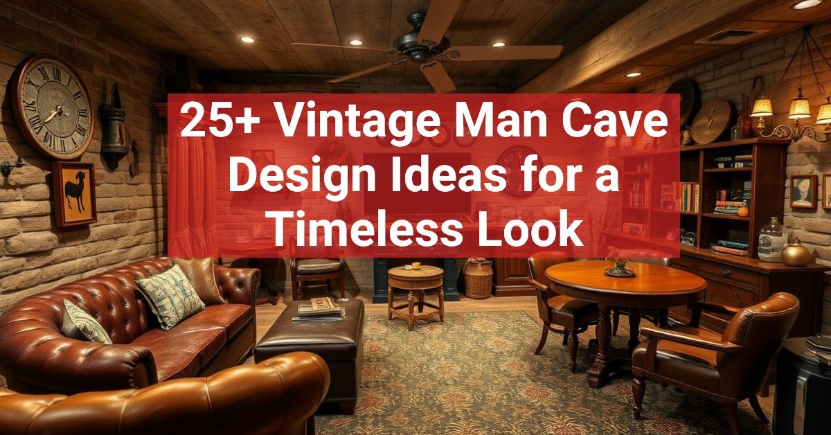 25+ Vintage Man Cave Design Ideas for a Timeless Look