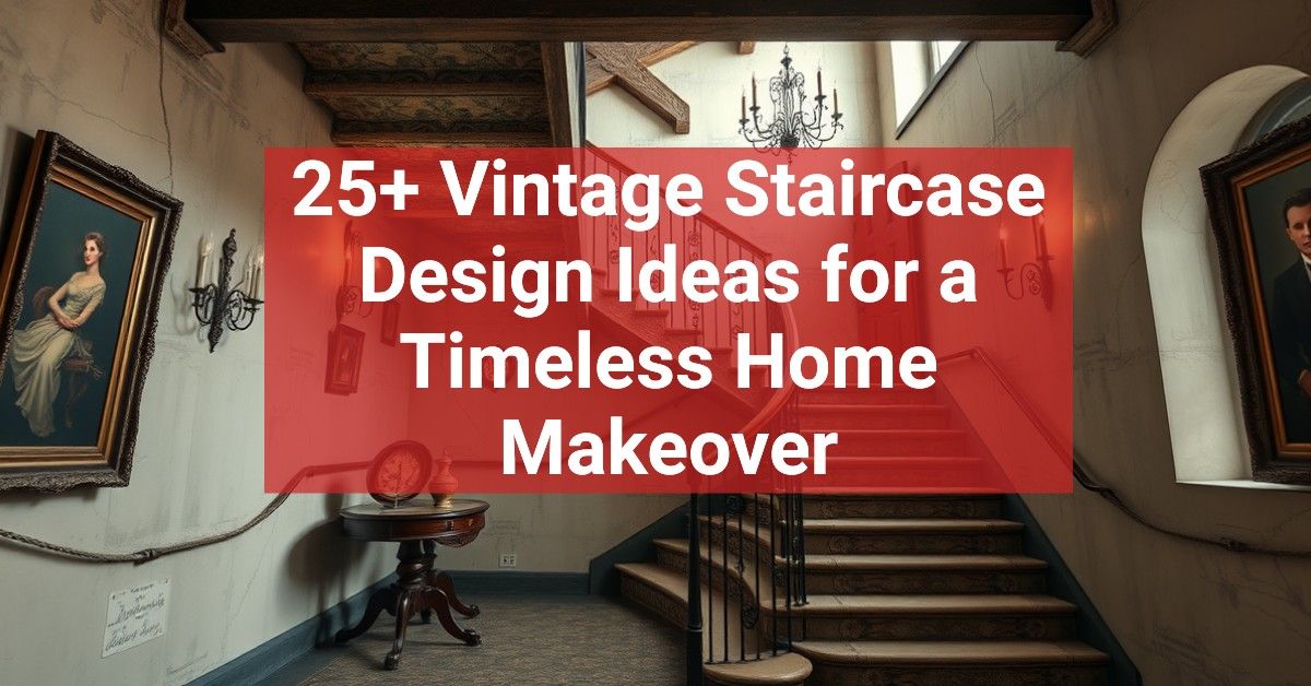 25+ Vintage Staircase Design Ideas for a Timeless Home Makeover