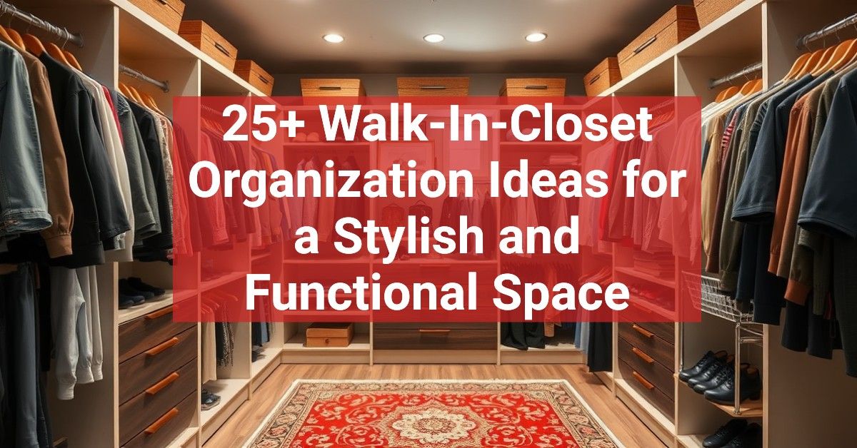 25+ Walk-In-Closet Organization Ideas for a Stylish and Functional Space