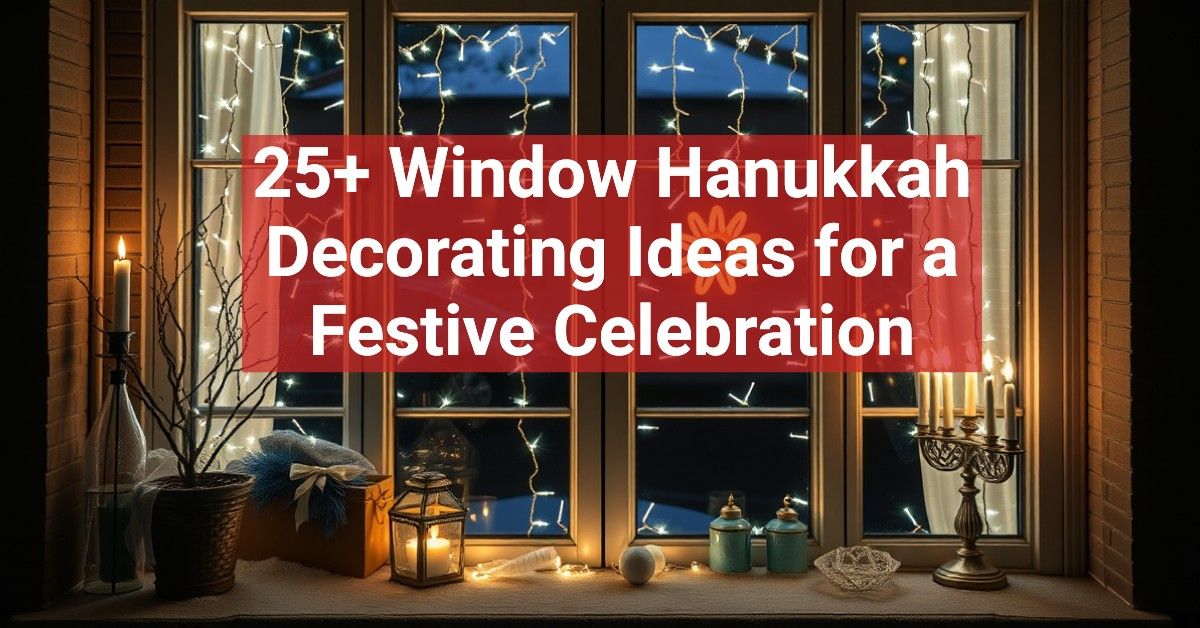 25+ Window Hanukkah Decorating Ideas for a Festive Celebration