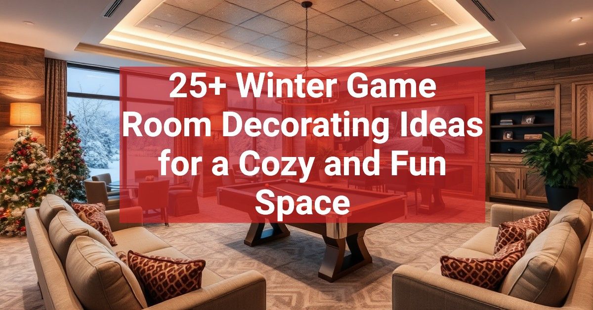 25+ Winter Game Room Decorating Ideas for a Cozy and Fun Space