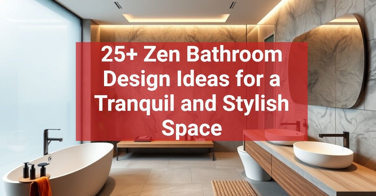 25+ Zen Bathroom Design Ideas for a Tranquil and Stylish Space