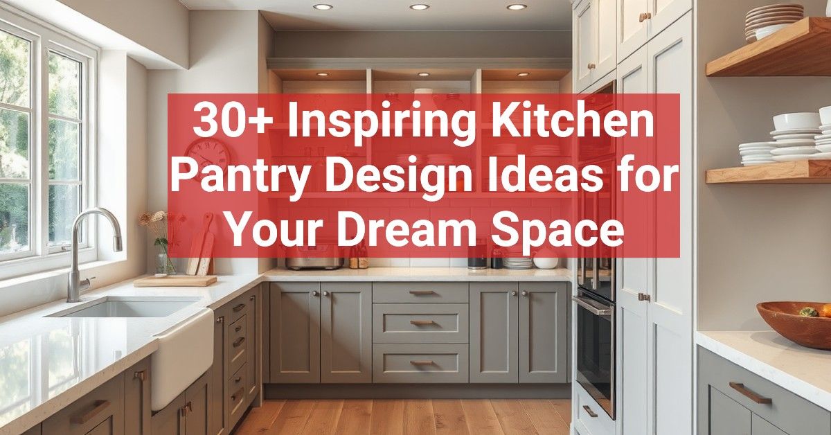 30+ Inspiring Kitchen Pantry Design Ideas for Your Dream Space